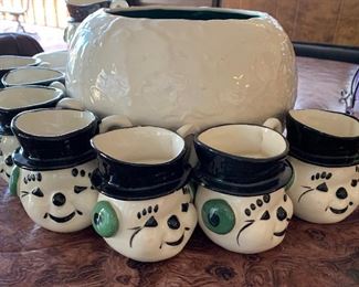 Snowman Punch Bowl
