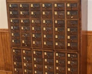 72 drawer library card catalog