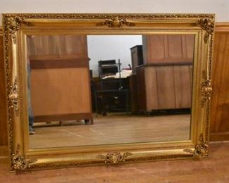 Large gold framed mirror 
