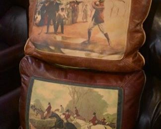 Leather pillows 