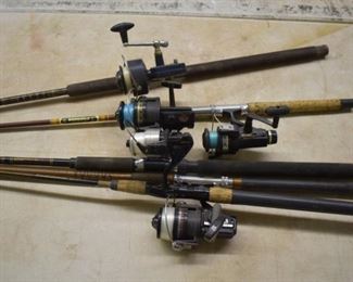 Poles with reels