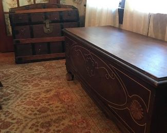 Old barrel top chest- great condition! Lovely detailed hope chest