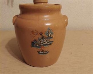Stoneware Jar with Lid