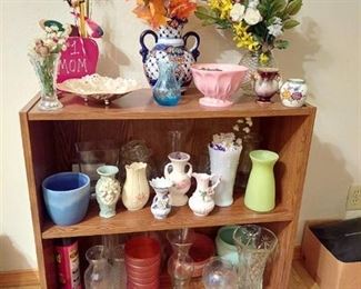 Bookshelf and Contents - Vases