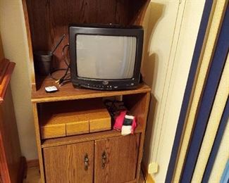 Microwave Cart and Contents