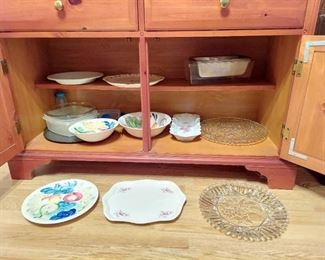 Contents of Bottom of China Cabinet