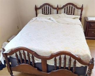 Full Size Bed with Mattress Set