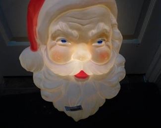 Santa Claus Face Light up Yard Ornament