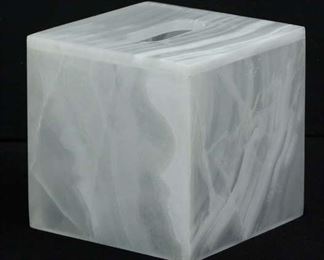 White Marble Tissue Box Cover
