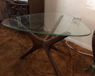 glass top end table