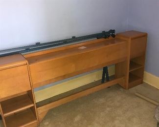 Heywood Wakefield Full Headboard with attached nightstands $250