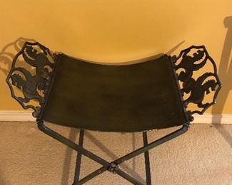 Antique Oscar Bach Style Iron Stool
