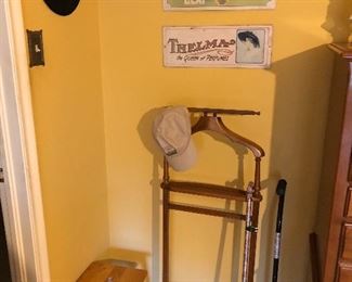 Suit Rack, Art, Canes, Stool