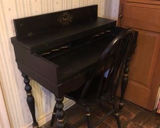 Antique Writing Desk with Chair