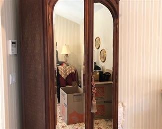 French armoire with inlaid marquetry 