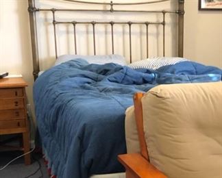 Full size iron bed (no mattress)