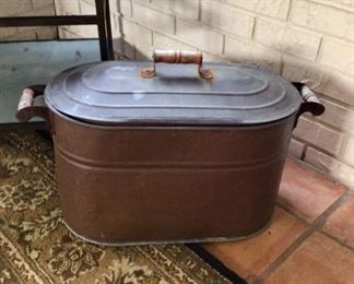 Large vintage copper pot