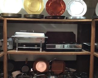Assorted pots and pans
