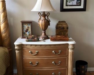 Two bachelor chests with stone top by Berndhart