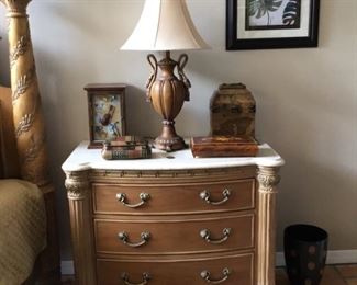 Two bachelor chests with stone top by Berndhart