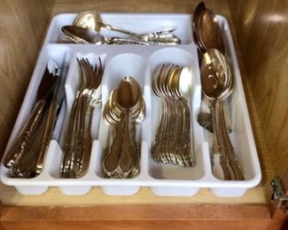 Rogers silver plate flatware for 12