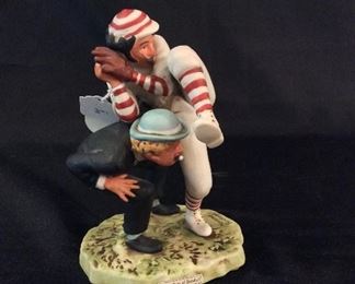 Norman Rockwell Porcelain Figurine 100th Year of Baseball 1974 NR-16.