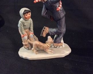 Norman Rockwell Porcelain Figurine Gay Blades.