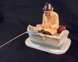 Norman Rockwell Porcelain Figurine Wet Sport.