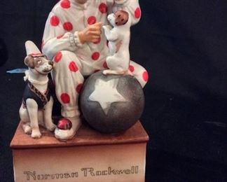 Norman Rockwell Porcelain Figurine Send in the Clowns.