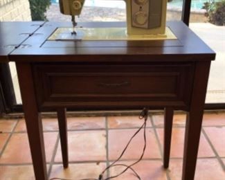 Kenmore Sewing machine with Foot pedal and wood cabinet