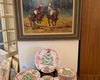 Christmas china and Polo ponies by Black