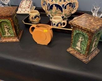 here are some old pieces candle stands that open and are safe places for hidden coins