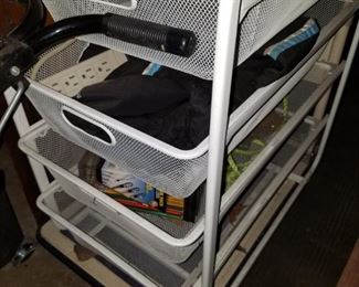 Metal 4 drawer sliding storage piece. Cart not included.  $15