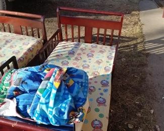 Two toddlers beds . $50 for both. Thomas the train bedding included. 