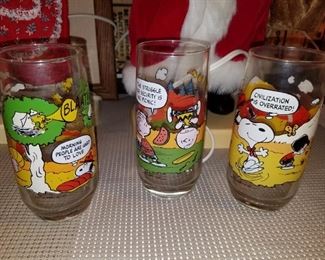 Snoopy set of 3 McDonald's glasses. 
$12 for all.