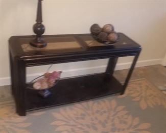 Hall / Sofa table glass top inserts, black finish - 50 x 40 x 26  - priced at $75