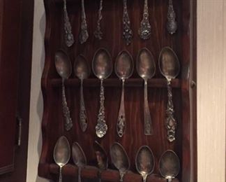 Spoons (some sterling) from all over the world.