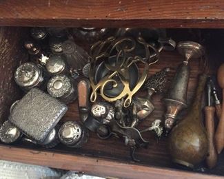 Vintage Brass and silverplate items.