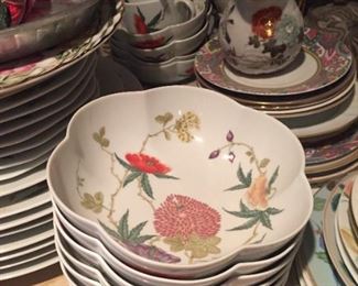 Large selection of china and pottery for entertaining.