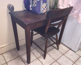 Vintage table and chair.