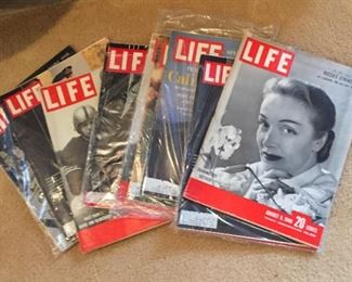 Vintage LIFE magazines.