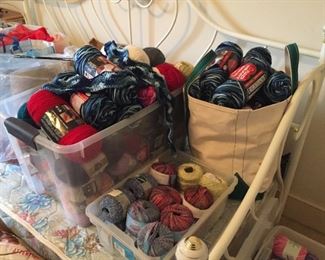 Huge selection of yarn.
