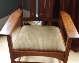TWO STICKLEY ARM CHAIRS AND  FOUR SIDE CHAIRS $2,600