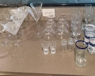 LOTS OF NICE GLASSES AND GOBLETS