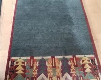 2'11"x10'2" hand woven rug $550