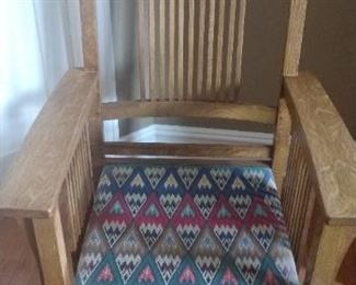 VINTAGE STICKLEY CHAIR WITH ORIGINAL UPHOLSTERY ..........AND......