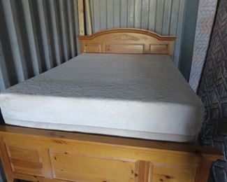 Queen bed with head and footboard