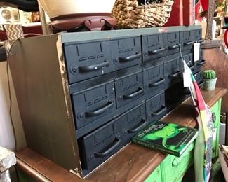 Vintage metal drawer cabinet.  $ 75 
