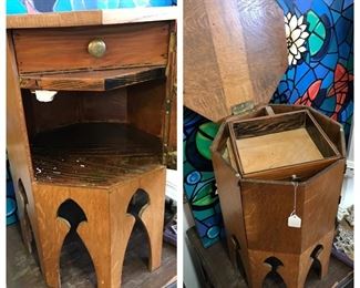 Gothic table with hidden drawer. $ 85. 