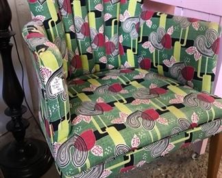 MCM barkcloth chair. $95. 